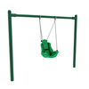 8 Foot High Elite Single Post Commercial Swing Set With Adaptive Swing - 1 Bay - Quick Ship - Neutral