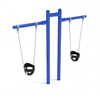 7 Foot High Elite Early Childhood Commercial Swing Set With 2 Bucket Seats And Two Cantilever T-Frame - Quick Ship