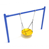 7 Foot High Elite Single Post Commercial Swing Set With Nest Swing - Quick Ship - Pacific Blue