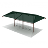 8 Foot High Elite Shade Single Post Commercial Swing Set With 4 Belt Seats - 2 Bay - Rainforest Green