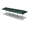 8 Foot High Elite Shade Single Post Commercial Swing Set With 8 Belt Seats - 4 Bay - Rainforest Green