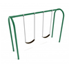 8 Foot High Elite Arched Post Commercial Swing Set With 2 Belt Seats - 1 Bay - Quick Ship - Rainforest Green