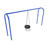 8 Foot High Elite Arched Post Commercial Swing Set With Tire Swing - 1 Bay - Quick Ship - Pacific Blue