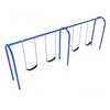 8 Foot High Elite Arched Post Commercial Swing Set with 4 Belt Seats - 2 Bay - Quick Ship - Pacific Blue