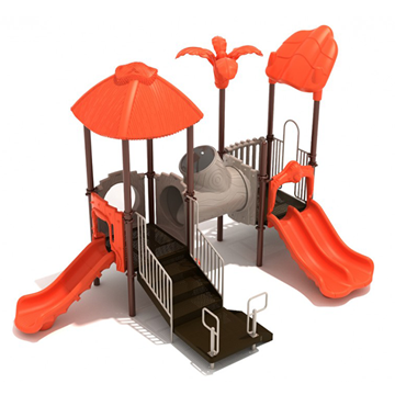 Continuous Canopy Commercial Daycare Playset - Ages 2 to 5 yr - Front