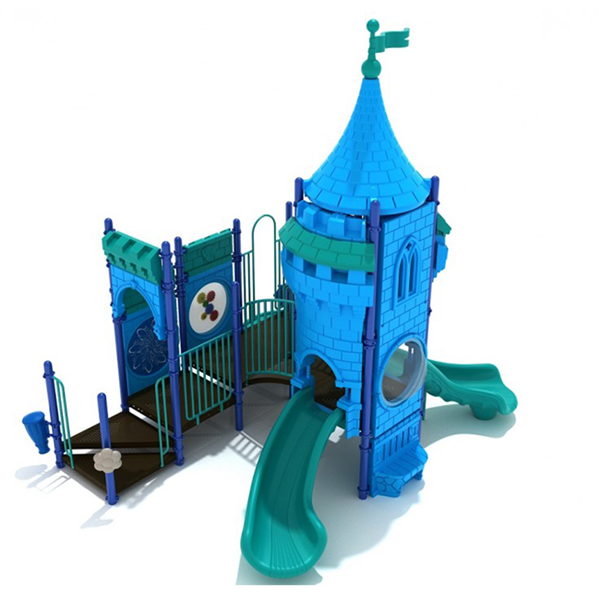 Guarded Gatehouse Commercial Park Playground Structure - Ages 2 To 5 Yr - Front