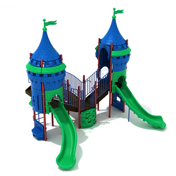 Gilded Towers Commercial Playground Equipment - Ages 2 to 12 yr - Front