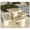 Pedestal Concrete Picnic Table with Detached Benches