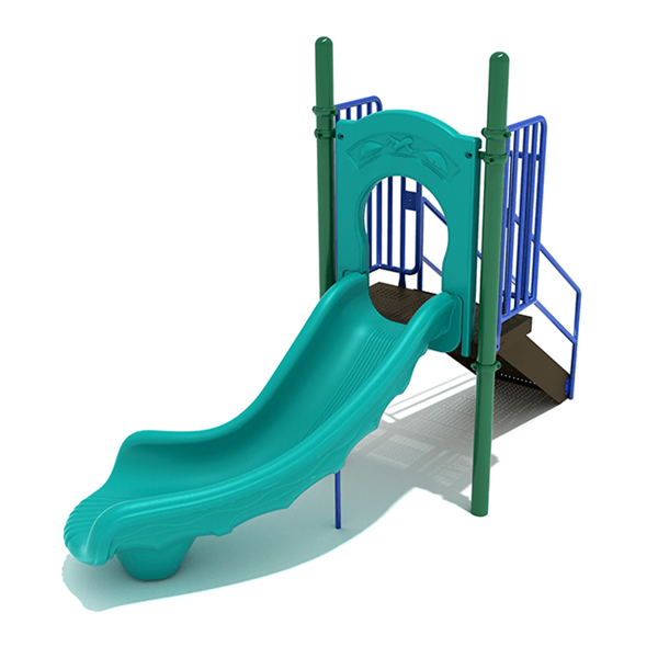 3 Foot Single Right Turn Freestanding Slide - Ages 2 To 12 Yr