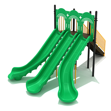 6 Foot Triple Split Slide Freestanding Slide - Ages 2 to 12 yr - Front