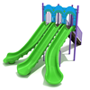 6 Foot Triple Split Slide Freestanding Slide - Ages 2 to 12 yr - Front2
