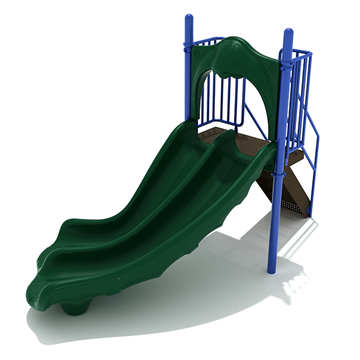 4 Foot Double Right Turn Freestanding Slide - Ages 2 To 12 Yr