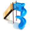 8 Foot 450-Degree Spiral Slide Freestanding Slide - Ages 5 To 12 Yr