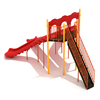  8 Foot Triple Sectional Split Slide Freestanding Slide - Ages 5 To 12 Yr - Back