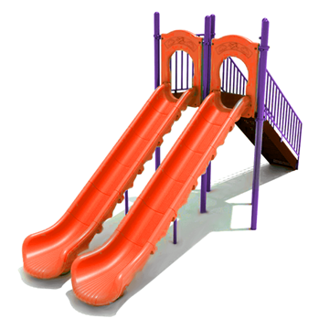 6 Foot Twin Straight Freestanding Slide - Ages 2 to 12 yr