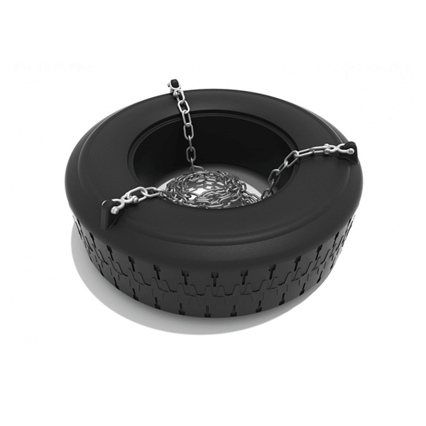 Elite Tire Swing Package with Chain, Clevis, and Clevis Wrench - Black