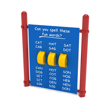 Spelling Freestanding Play Panel for Schools with Posts  - Ages 2 to 12 yr
