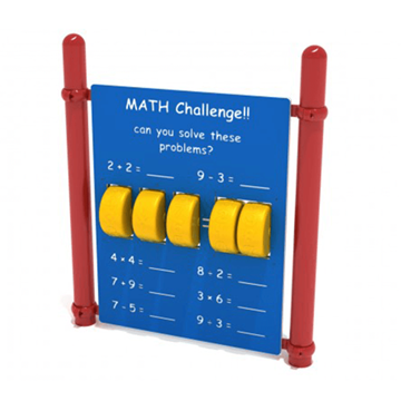 Math Freestanding Play Panel for Schools with Posts  - Ages 2 to 12 yr