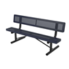 Bench With Back 6 Ft. Plastic Coated Perforated 