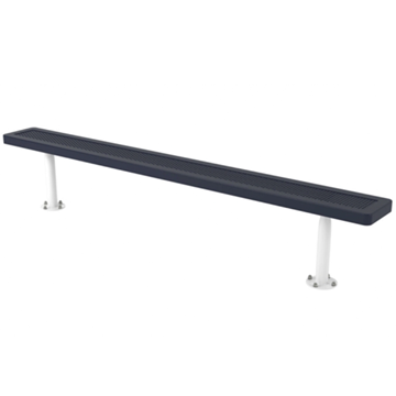 Bench Without Back 8 Ft. Plastic Coated 10 Gauge Punched Steel 