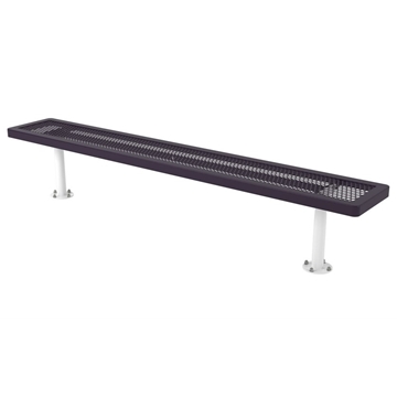 Bench Without Back 8 Foot Plastic Coated Expanded Metal