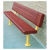 Bench With Back 8 Ft. Plastic Coated Rolled Expanded Metal