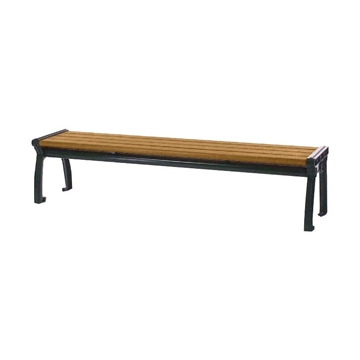 6 Ft. Recycled Plastic Backless Bench with Steel Frame, 105 lbs.	
