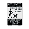 Dogipot Pet Waste Signs are Reflective On Leash Pet Signs	
