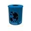 Trash Can 32 Gallon Punched Steel Dog Park with Flat Top, Portable	