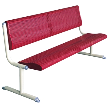 Perforated Steel Armless Bench