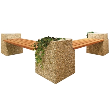 Concrete Planter With Bench Ledge