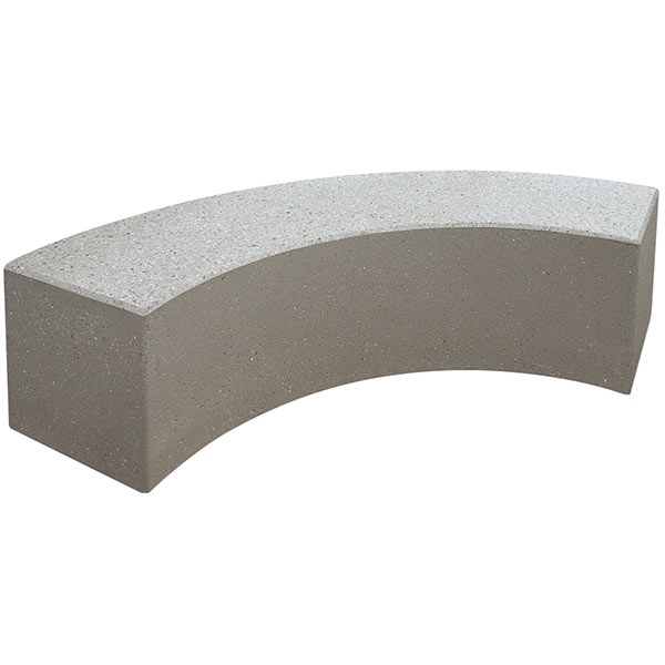 Curved Radius Block Concrete Bench