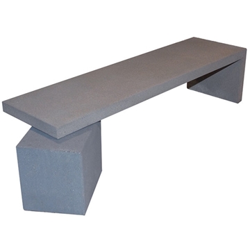 Floating Concrete Bench With Cube Support