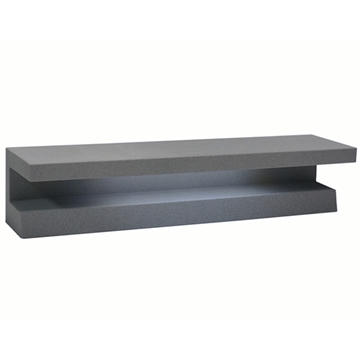 Lighted Concrete Cantilever Bench