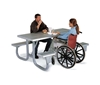 Aluminum Picnic Table W/ Side Wheelchair Access 