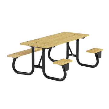 ADA Side Wheelchair Access Wooden Picnic Table