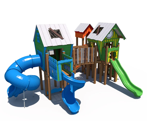 RFX-30157 - Little Logger's Retreat Environmentally-Friendly Playground Equipment - Ages 2 To 12 Yr