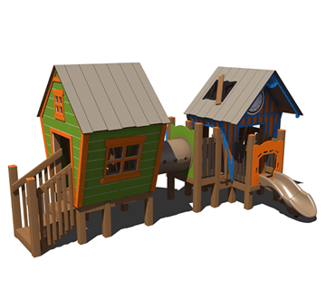 RFX-30187 - Tiny Tots Town Environmentally-Friendly Playground Set - Ages 2 To 5 Yr