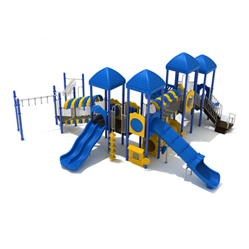 PMF038 - Boardwalk Place Industrial Playground Equipment - Ages 5 To 12 Yr - Front