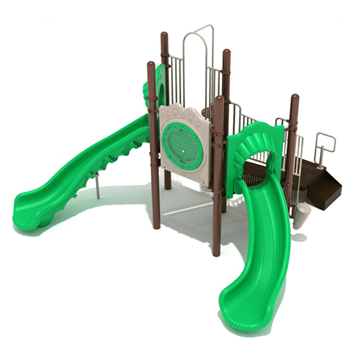 PMF033 - Timbers Edge Playground Equipment For Preschools - Ages 2 To 12 Yr - Front