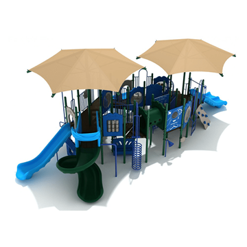 PKP284 - Paradise Massive Commercial Playground Equipment - Ages 2 To 12 Yr - Front