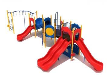 PKP124 - Mountain View School Playground Set - Ages 5 To 12 Yr - Front