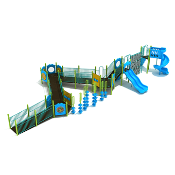 PFA006 - Caprock Canyons Fully Accessible Commercial Playground Equipment - Ages 5 To 12 Yr - Front