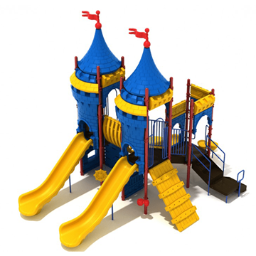 PCT026 - Paddock Point Castle Commercial Grade Playground Equipment - Ages 2 To 12 Yr  - Front