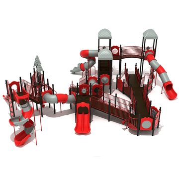 PMF062 - Rosedale Park Structures Playground Equipment - Ages 5 To 12 Yr - Front