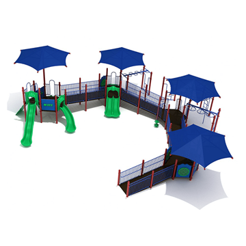 PFA008 - Turkey Trail Fully Accessible Public Park Playground Equipment - Ages 5 To 12 Yr - Front