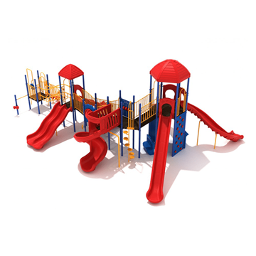 PKP283 - Wood's Cross Large Commercial Playground Equipment - Ages 5 To 12 Yr - Front