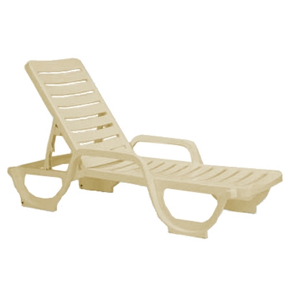 Sandstone Bahia Plastic Resin Chaise Lounge