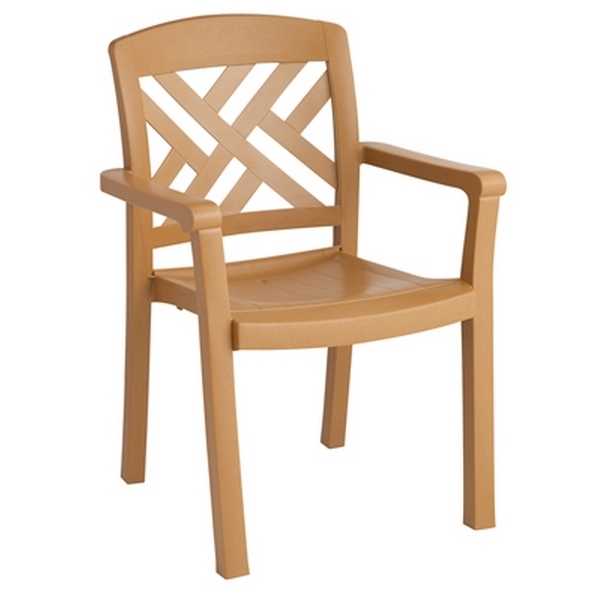 Sanibel Plastic Resin Stacking Dining Armchair