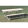 12 Ft. Rectangular Wooden Picnic Table with 2-3/8 In. Galvanized Steel Frame
